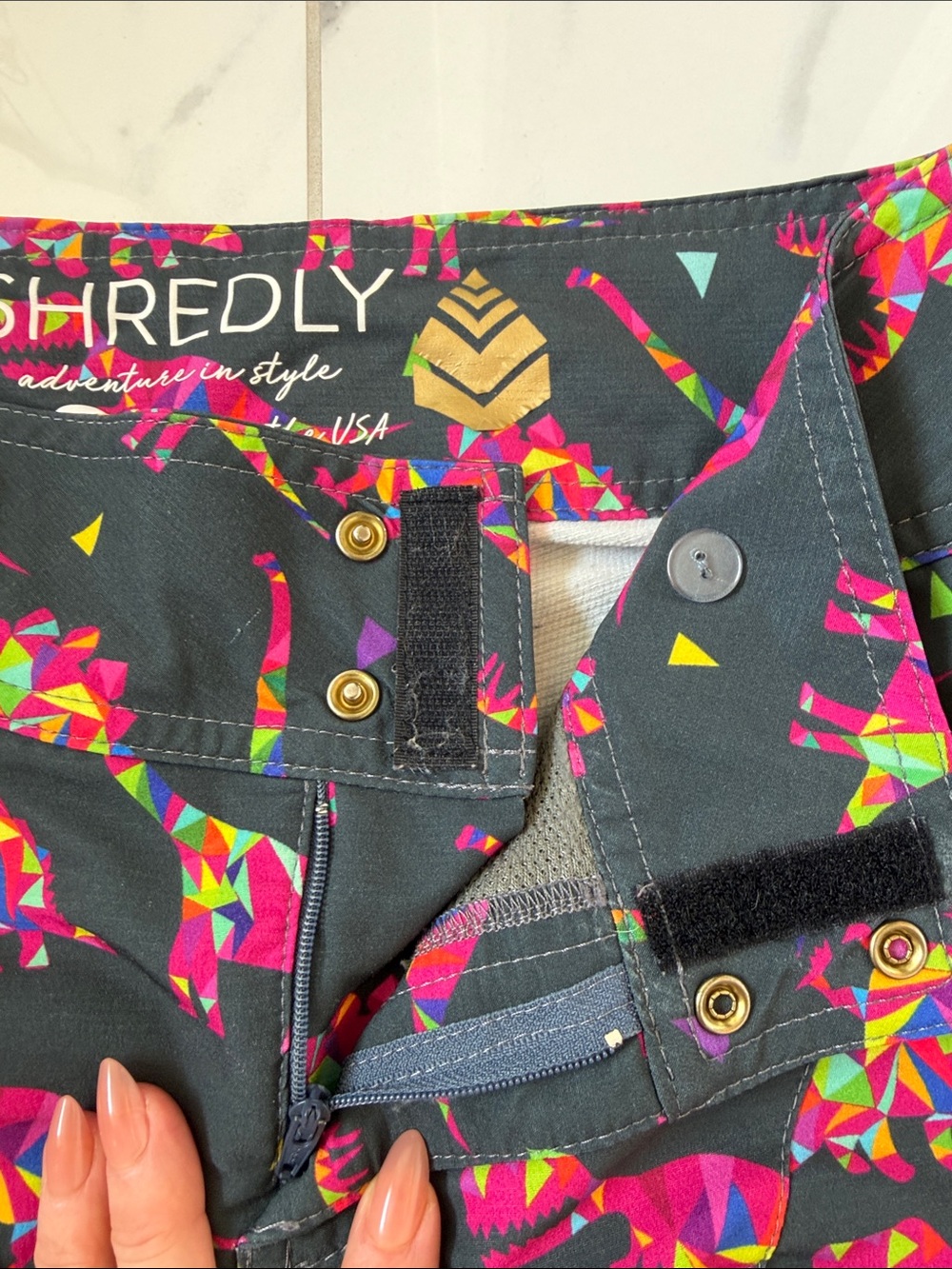 SHREDLY Jonesy MTB Mountain Bike Cycling Athletic Shorts In Dino Women’s Size 4 - Picture 5 of 14